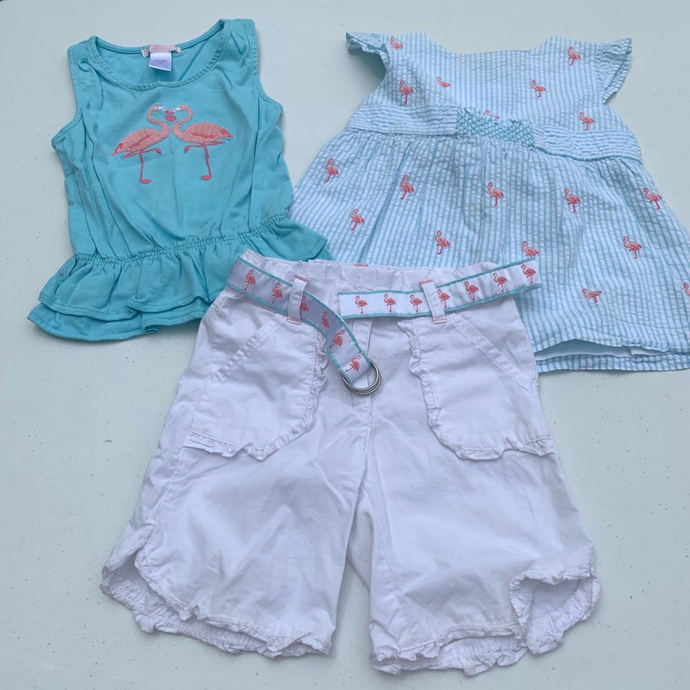 Flamingo aqua combo, size 3T, Janie and Jack